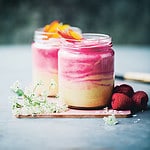 guest recipe post w green kitchen stories + creamy peach melba smoothie + a giveaway!