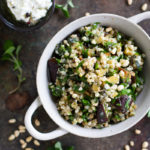 moroccan eggplant & lemon buckwheat salad