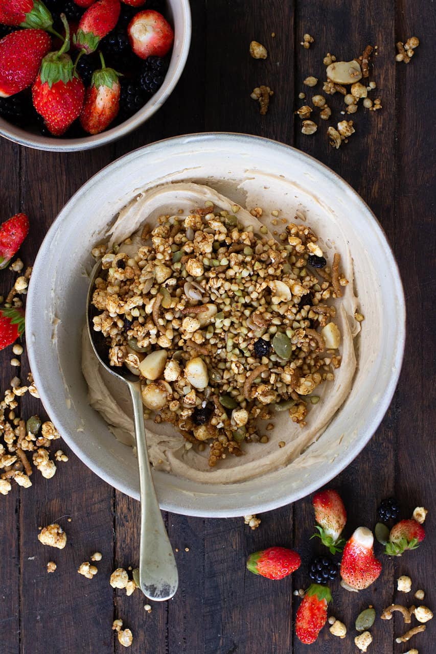 Protein Yoghurt Mousse w Muesli & Fruit recipe | Jessica Cox