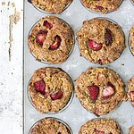 strawberry & brazil nut muffins