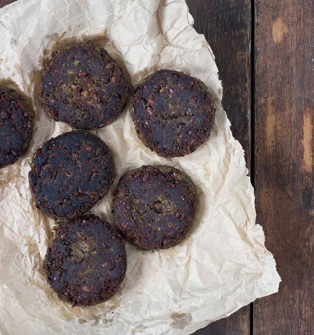 Adzuki Bean Mushroom Burgers