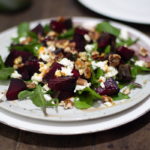 roast beet, toasted pecan and goats cheese salad