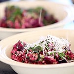 beetroot, goat cheese & spinach buckwheat risotto