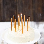 marble birthday cake w creamy frosting