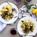 chicken, roast potato, lemon salad w capers & crispy sage