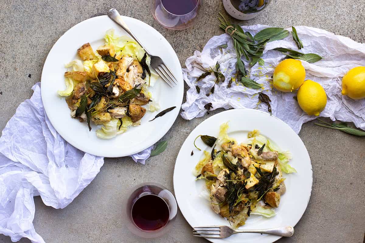 Chicken Roast Potato Lemon & Sage Salad