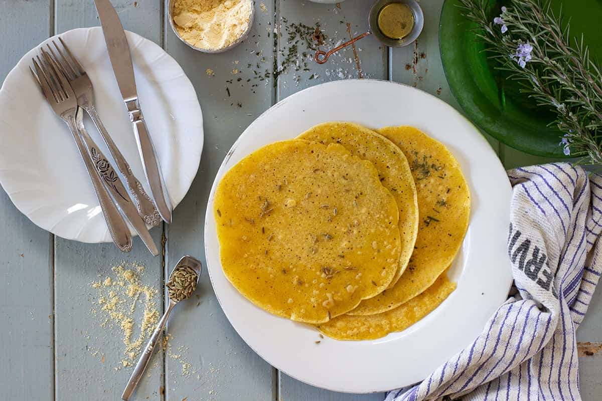 Instant Gram Flour- Besan- Chickpea Flour Crepes, easy to make, tastes