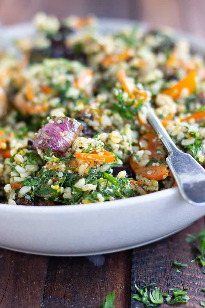 Eggplant-Persimmon-Brown-Rice-Salad