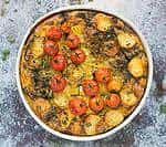 silverbeet, potato & truss tomato frittata