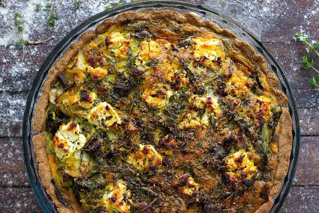 Gluten Free Silverbeet, Spring Onion & Herb Quiche