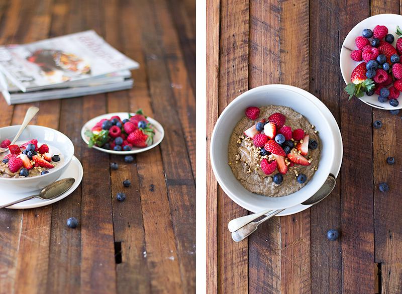 protein boosted quinoa vanilla porridge| jessica cox