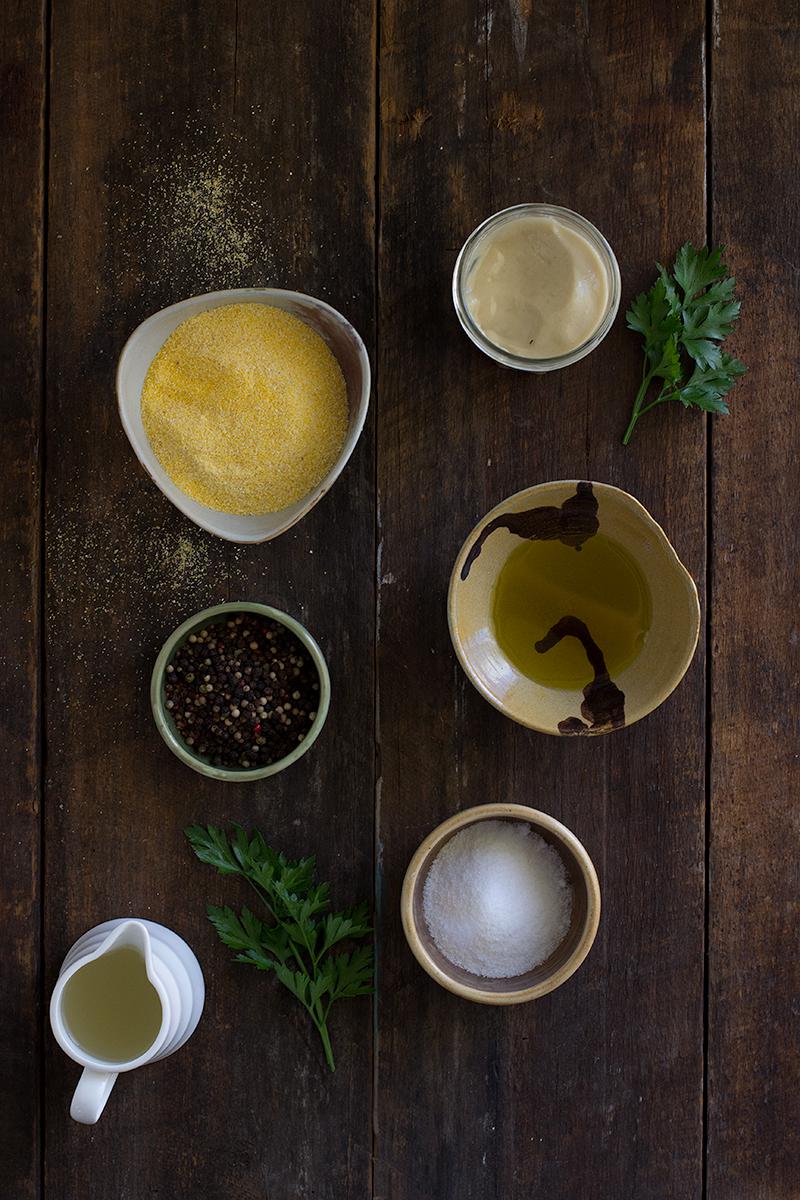 creamy polenta w crispy parsley leaves | jessica cox 