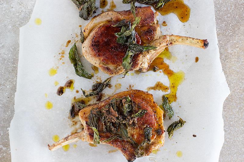 crispy sage and anchovy pork | jessica cox