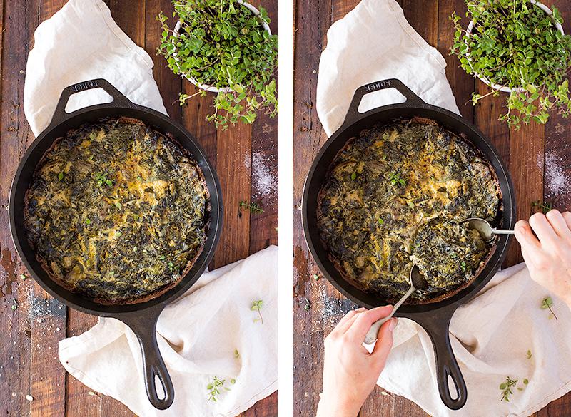 creamy mustard silverbeet & potato bake | jessica cox 