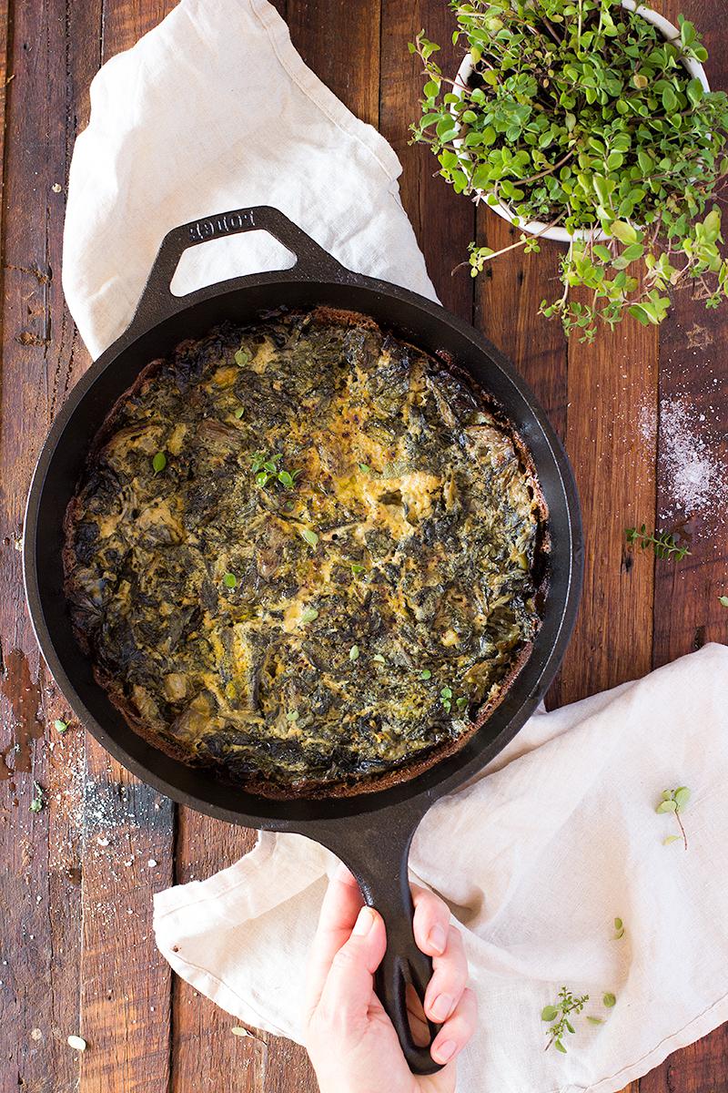 creamy mustard silverbeet & potato bake | jessica cox 