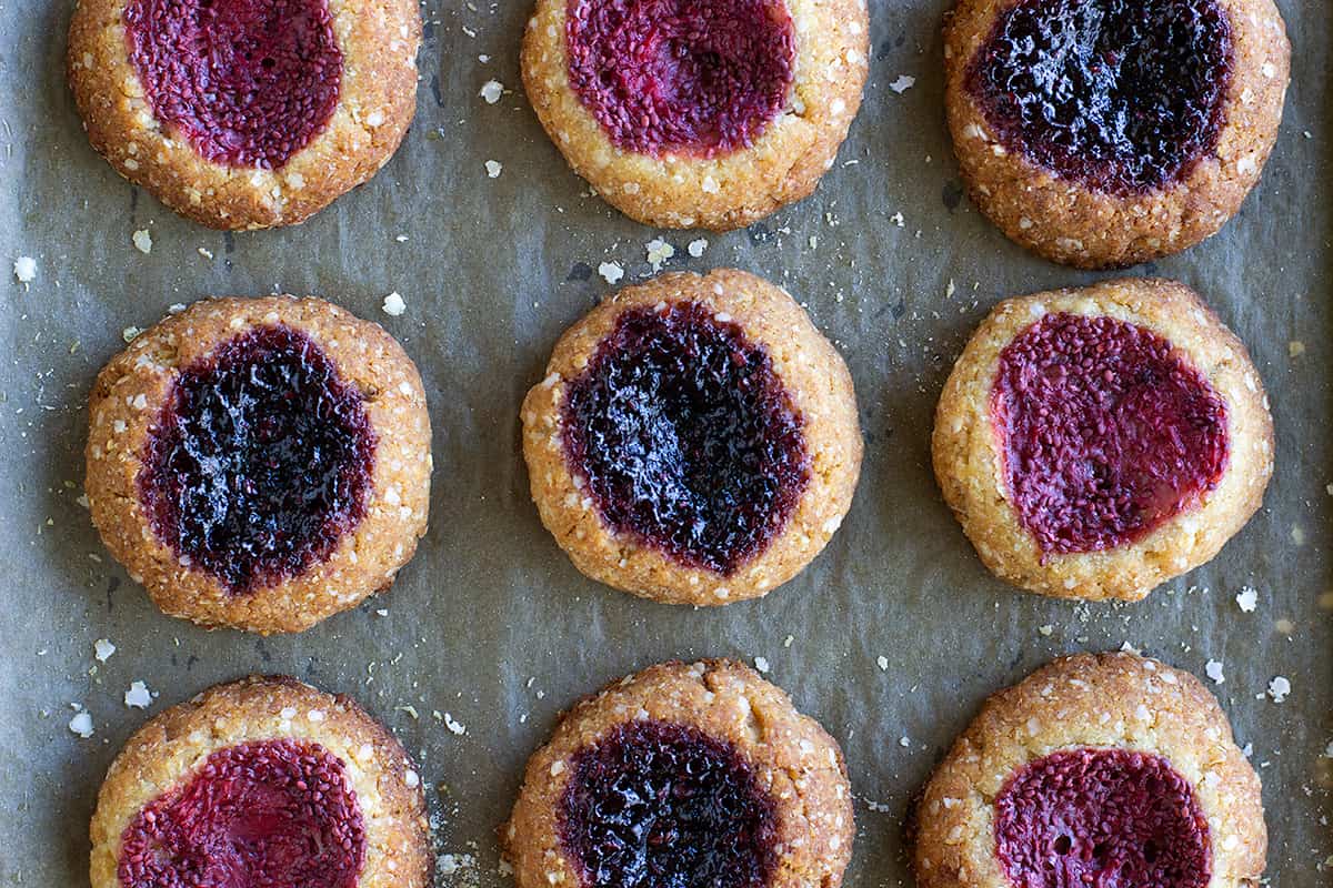 healthy jam drop cookies recipe Jessica Cox