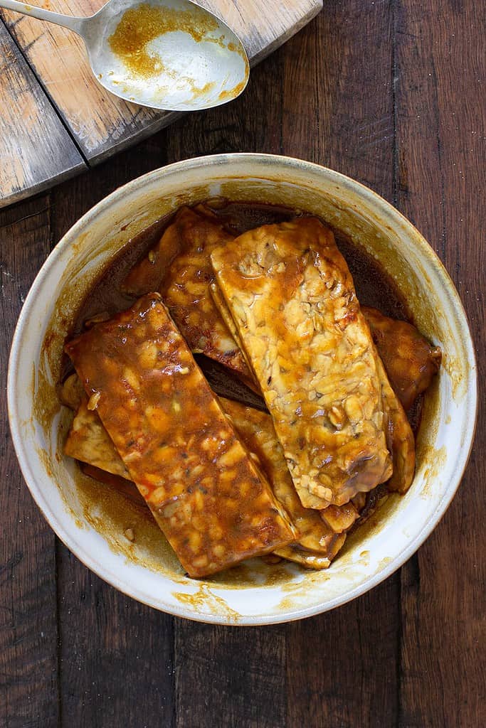 Easy Marinated Fried Tempeh