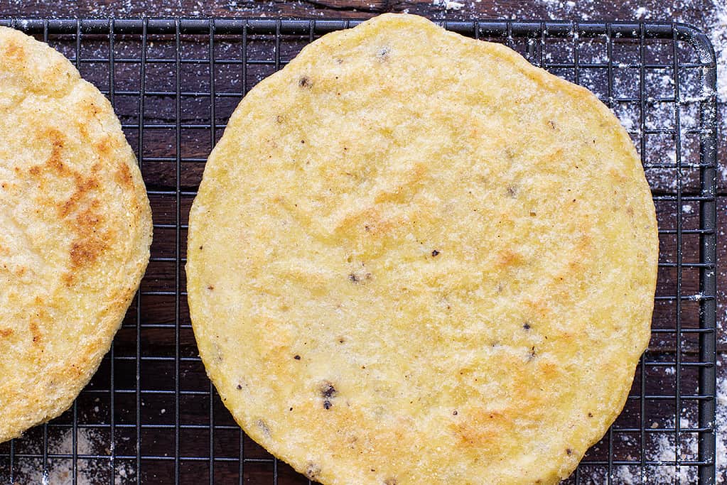 flat bread made from oatmeal flour