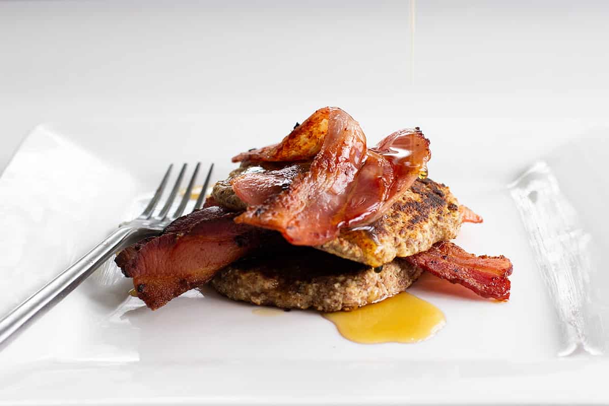Oat Pancakes with Maple Bacon