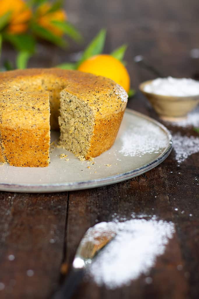 Orange & Poppy Seed Cake (Gluten Free Vegan)