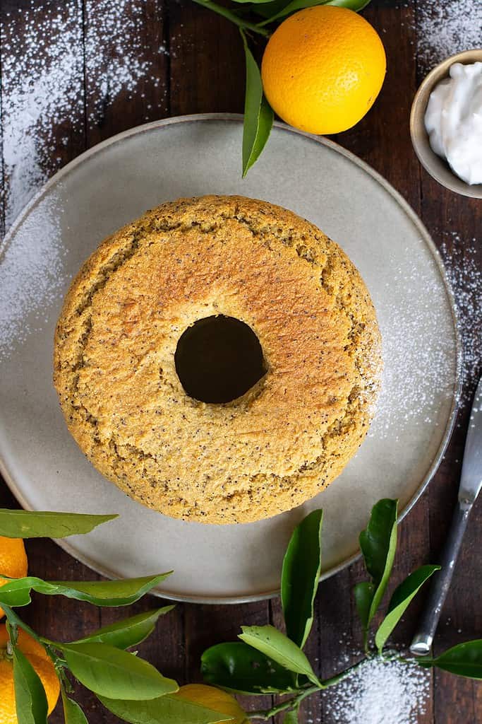 Orange & Poppy Seed Cake (Gluten Free Vegan)