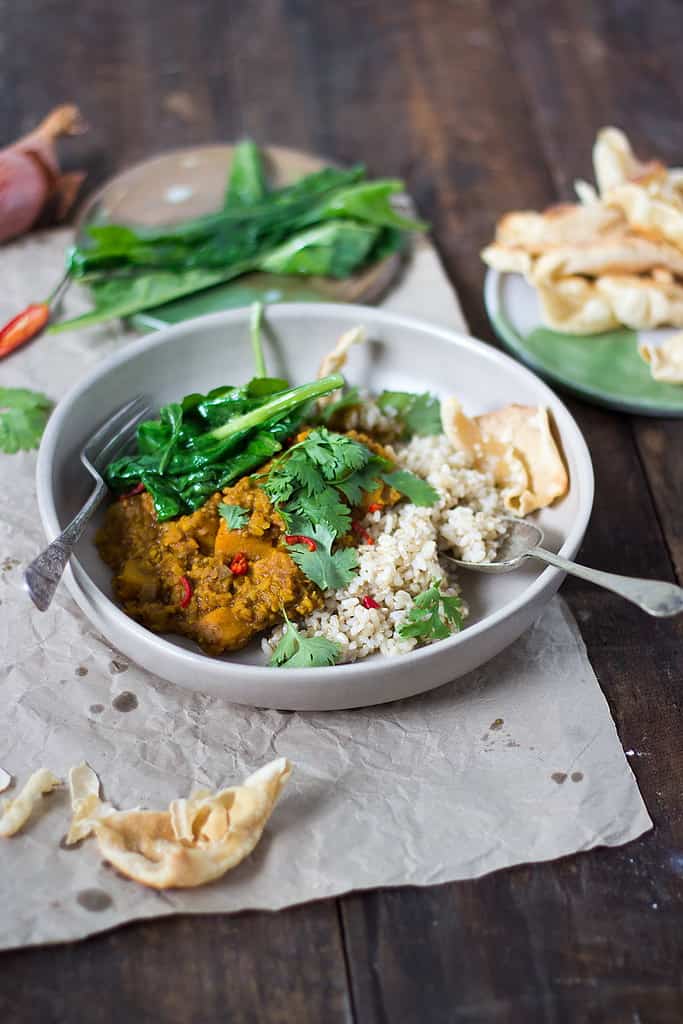 pumpkin & mung bean dhal recipe | Jessica Cox