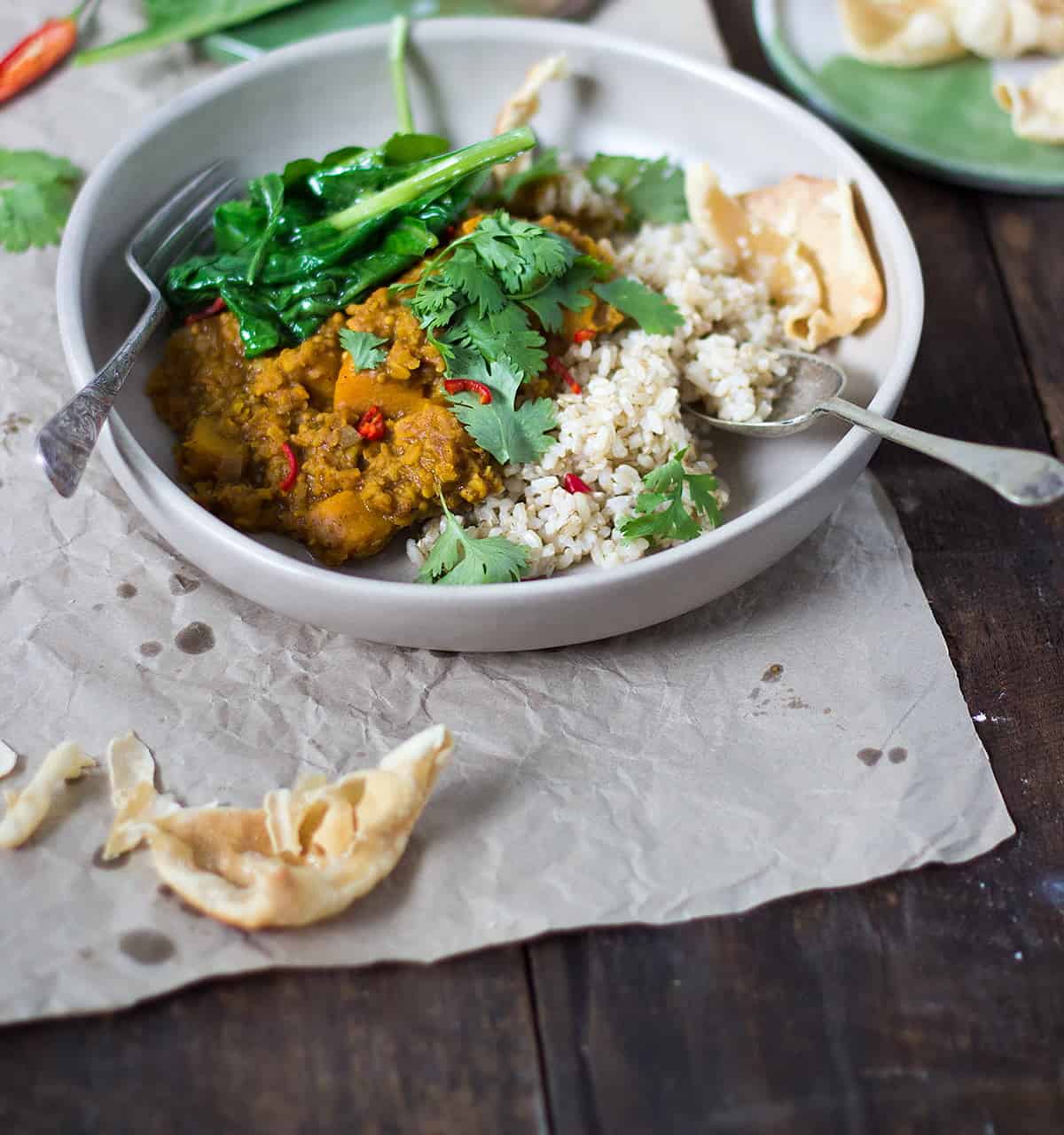 pumpkin ming bean dhal