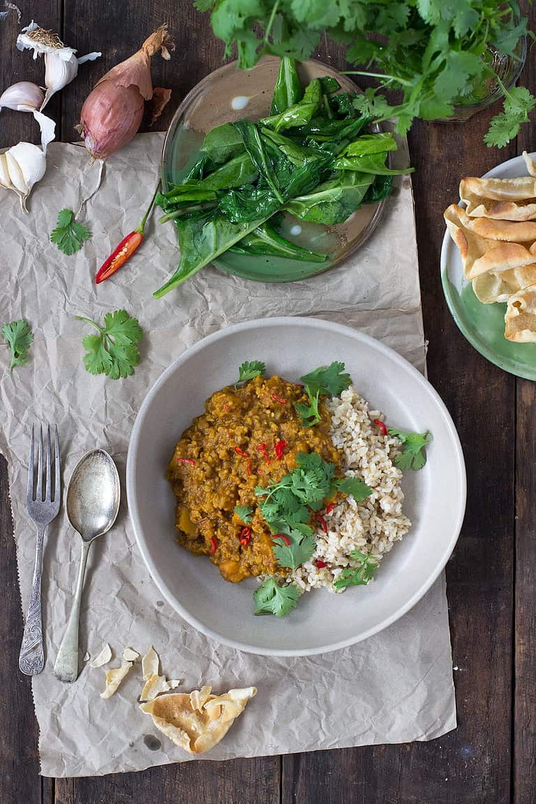 pumpkin & mung bean dhal recipe | Jessica Cox