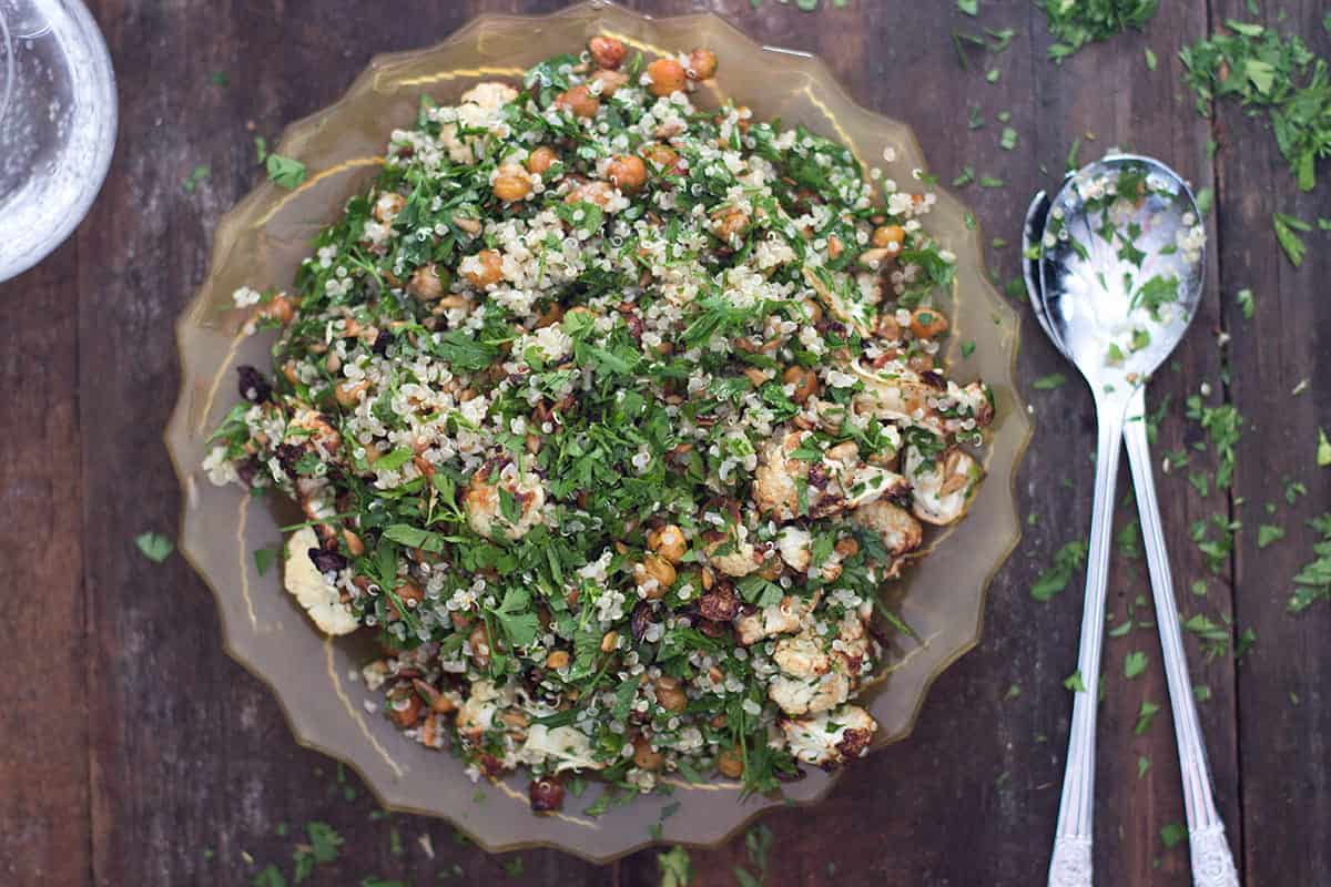 Quinoa Cauliflower Chickpea Salad