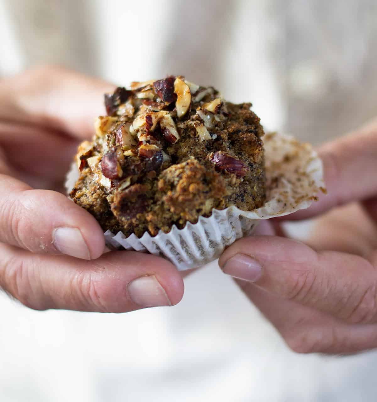 Quinoa Hazelnut Crumble Muffins