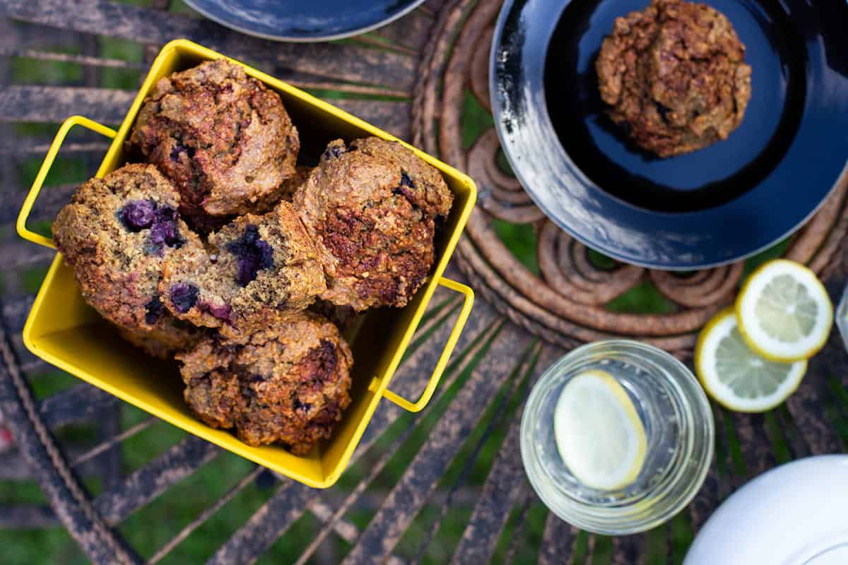 rye berry flaxseed muffins