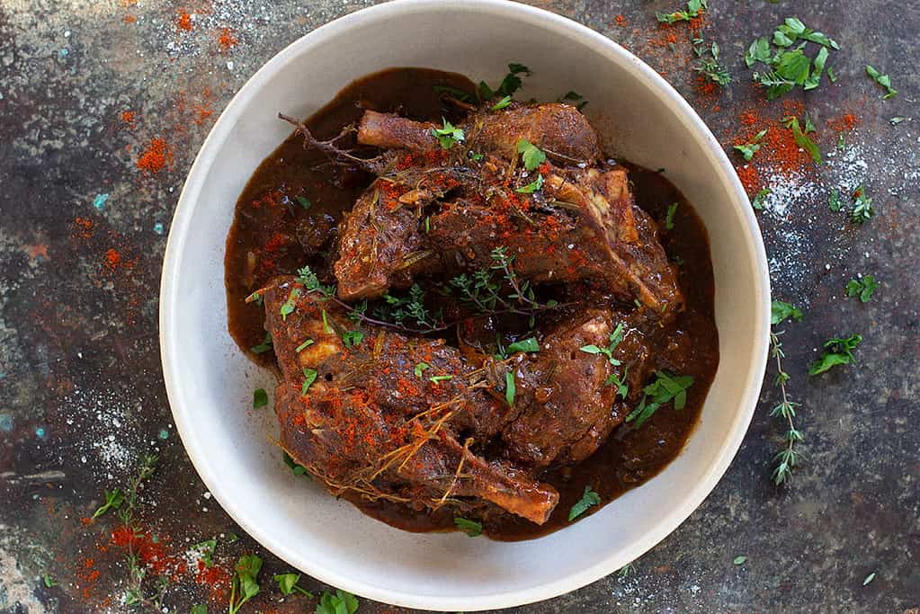 slow cooked lamb shanks