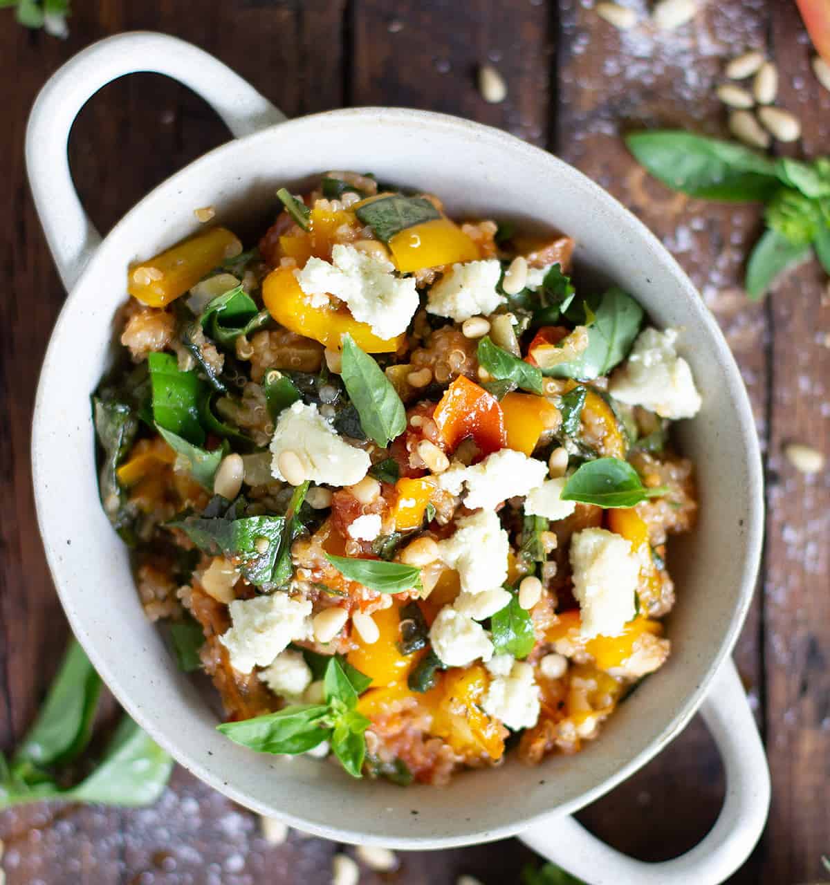 slow roast tomato, capsicum & basil salad recipe | Jessica Cox