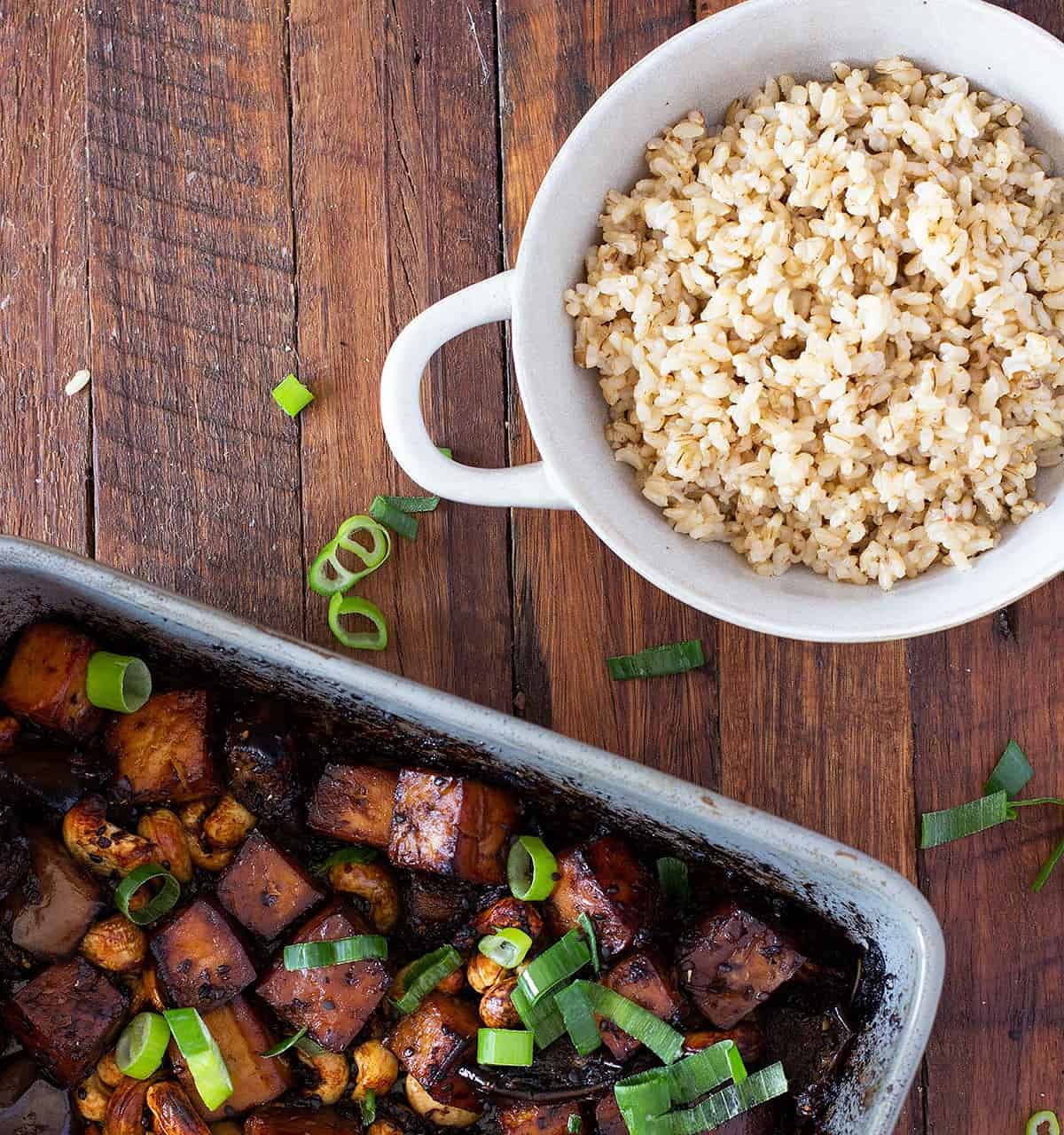 Sticky Ginger Tamari Tofu & Eggplant Recipe