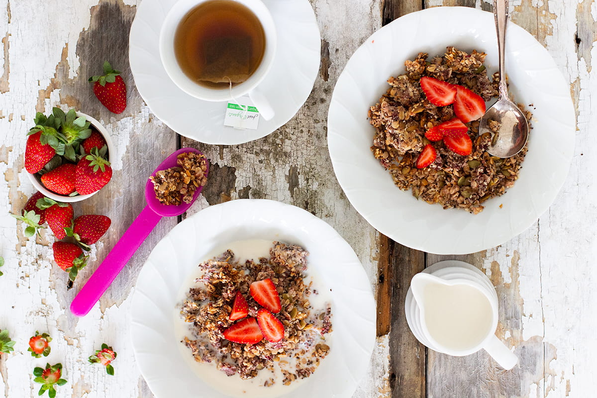 strawberry coconut granola