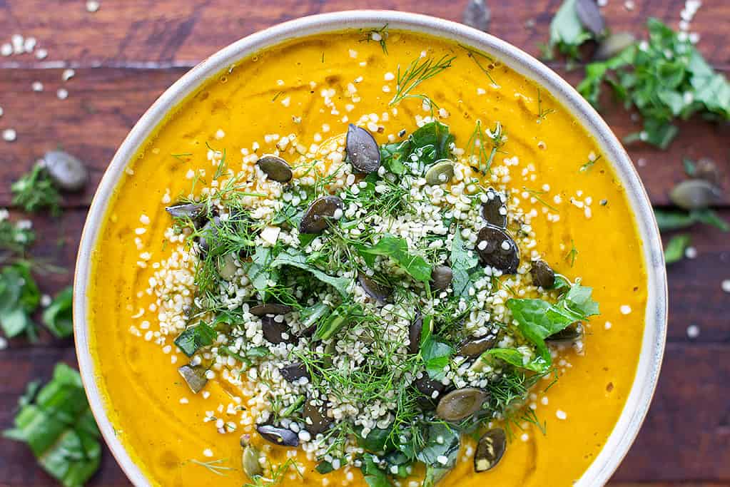 Sweet Potato Pumpkin & Turmeric Soup