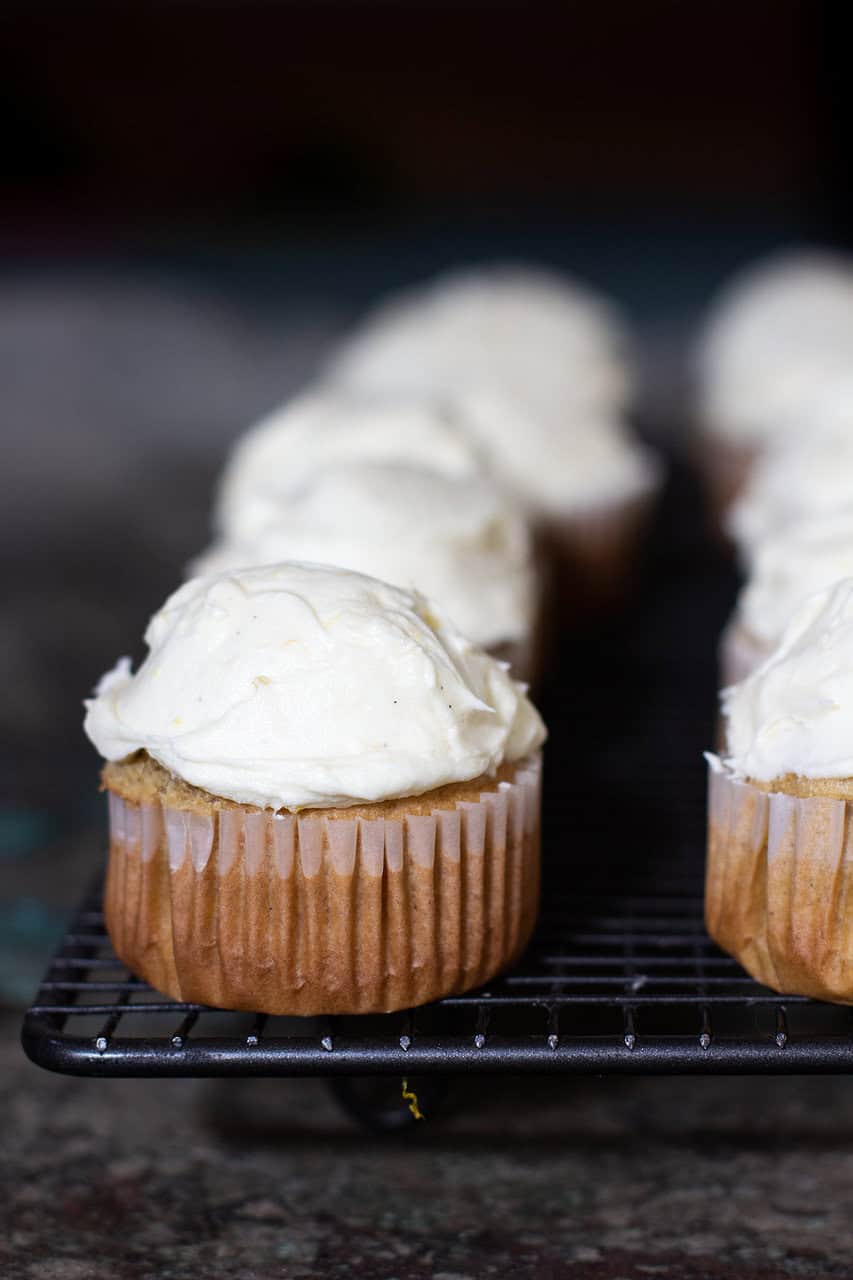 Vanilla Lemon Cupcakes w Frosting (Gluten & Dairy Free) recipe | Jessica Cox